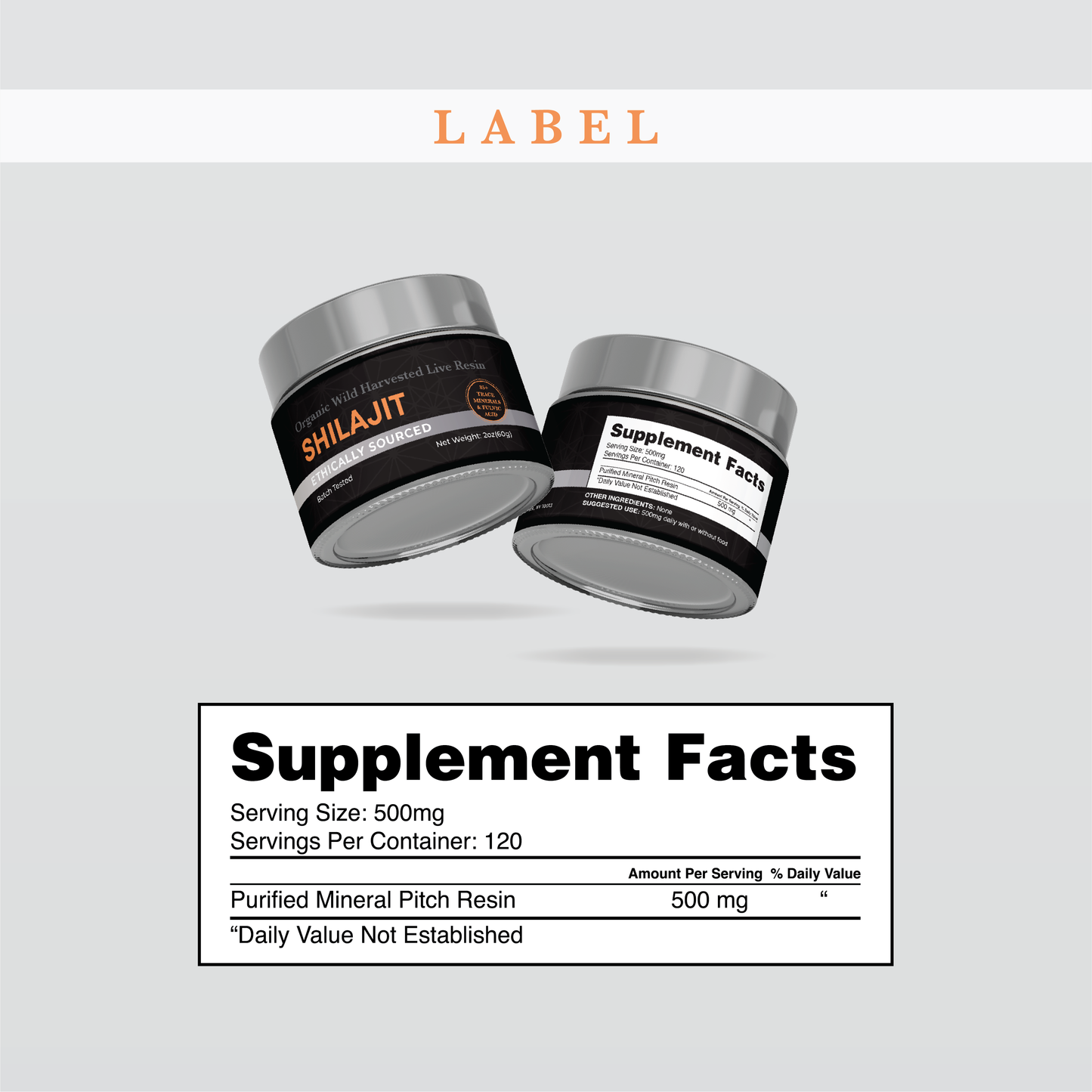 Organic Shilajit 60g Live Pitch Resin